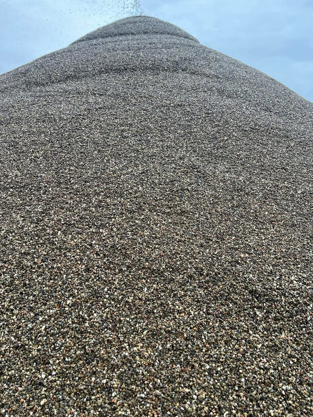 Large aggregate pile